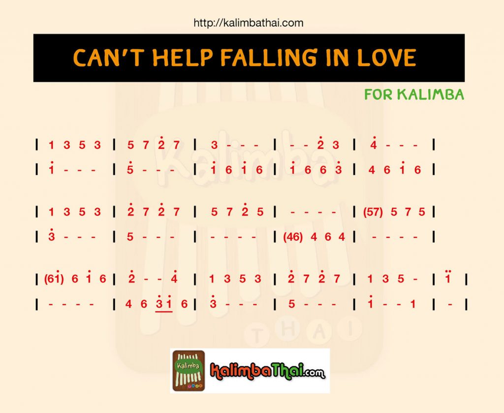 Can't help falling in love - kalimba