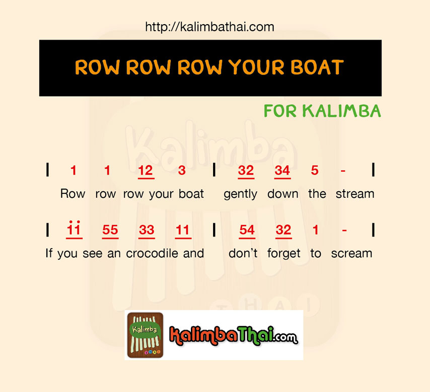 Row row row your boat Kalimba